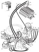 Conduites hydrauliques des moteurs de rotation de tourelle 9990078S2