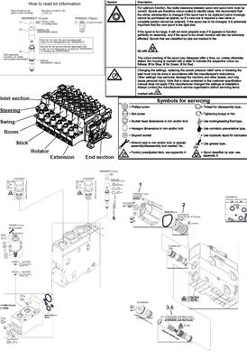 Distributeur hydraulique grue K220, assemblage 9991013