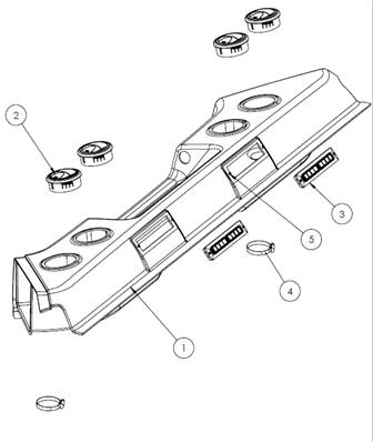 Panneau arrière, assemblage 9991391