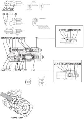 Pompe hydraulique grue, valve de commande 9992090