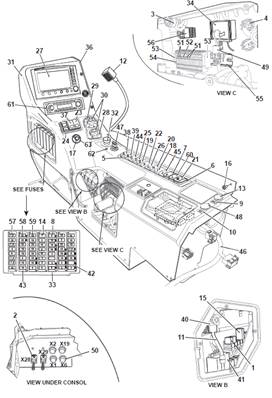 Console latérale cabine, assemblage 9992194