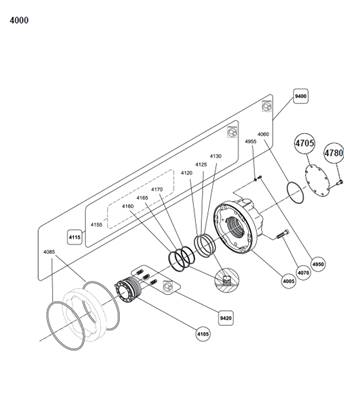 Moteur rotation tourelle avec freins, assemblage 99929298