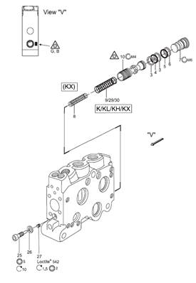 Distributeur hydraulique, assemblage 99929312