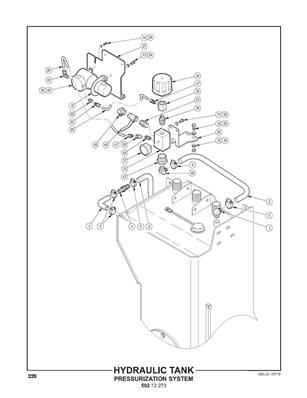 Réservoir hydraulique, système de pressurisation 50212273S2