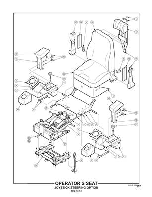 Siége de l'opérateur, joystick de direction sur le siège 7061051