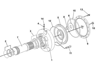 Moteur d'avancement arrière, freins 7013265