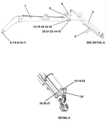 Grue 250/260 10m, assemblage 9900898