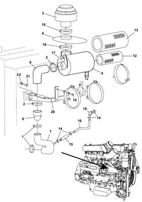 Filtration d'air du moteur 9901327