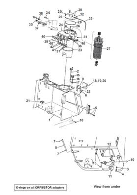 Réservoir hydraulique, assemblage 9903250