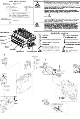 Distributeur hydraulique grue K220, assemblage 9991015