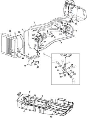 Transmission , conduites hydrauliques 9991298