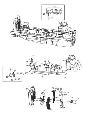 Refroidissement hydraulique, montage 9991545