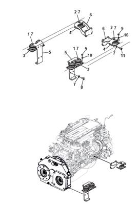 Support moteur, montage 9992032