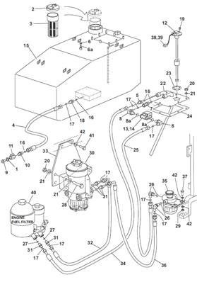 Conduites carburant, montage 9992212