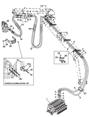 Rotator, conduites hydrauliques 9992250