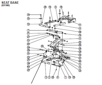 Siège 3000 HIGHT END, assemblage 9992850