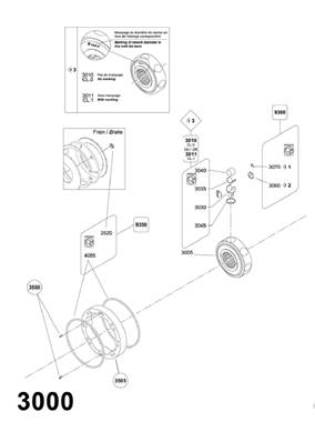 Moteur rotation tourelle POCLAIN, assemblage 99929446