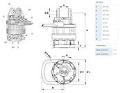 Rotator INDEXATOR GV12 LS M16 Ø173mm sans restricteurs pour chapes de 80mm