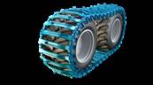 Paire de tracks avec oreille KovaX 22mm 710-22.5 Olofsfors 188-652040
