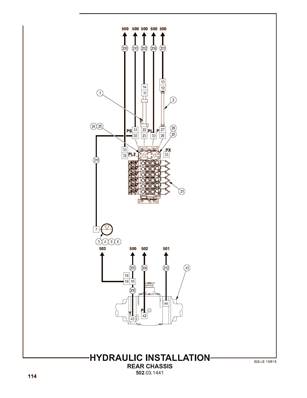 Installation hydraulique, châssis arriére 502031441