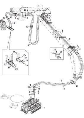 Rotator, conduites hydrauliques 9991053