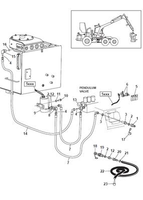 Pompe remplissage hydraulique et carburant, montage 9991834