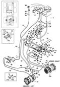 Moteur d'avancement arrire,conduites hydrauliques 9991879S2