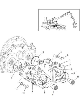 Pompes hydrauliques, montage 9992065