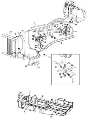 Bogie, conduites hydrauliques 9992517