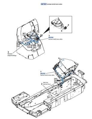 Faisceau réservoir hydraulique, montage 9992553