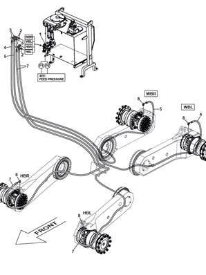 Freins de service, conduites hydraulique 9992917