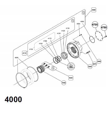 Moteur rotation tourelle, carter 99929341