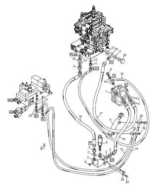 Hydraulique des unités de scie 98B et 98XL LM005723C