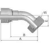 Embout à sertir PARKER L 22 - 45° - Série 48 1CE48-22-12