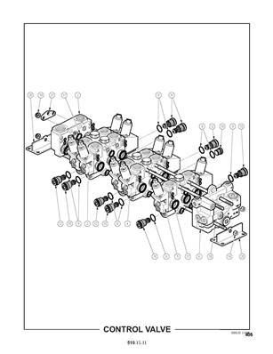 Distributeur hydraulique de pince, lame, treuil et double arche 5101511