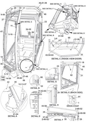 Protection cabine, montage 7019126