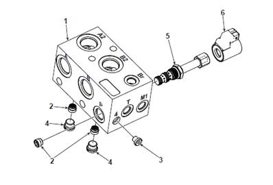 Frein de rotation, soupape hydraulique 9991008