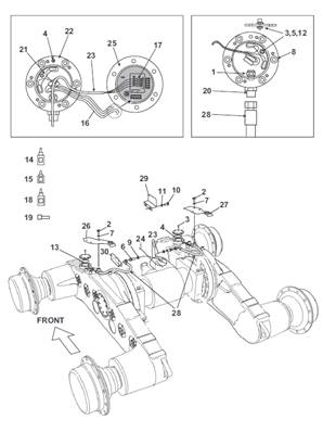 Système contrôle de charge sur bogie, assemblage 9991645