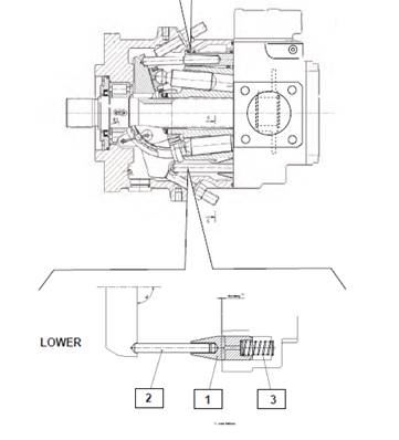 Pompe hydraulique tête abattage, valve de commande 9992756
