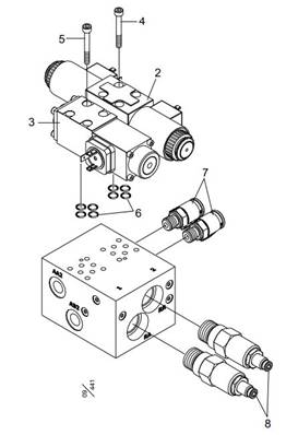 Bloc hydr. accumulation kit avec contrôle rotator LM016585