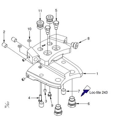 Support de guide pour F11-19 #6 15 + 5 mm avec traitement LM554178