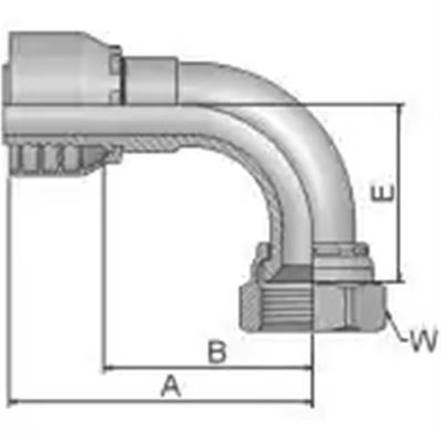 Embout à sertir PARKER JIC 3/4 - 90° - Série 48 13948-8-8