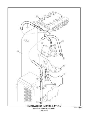 Installation hydraulique, pompe de remplissage d'huile électrique 50236551