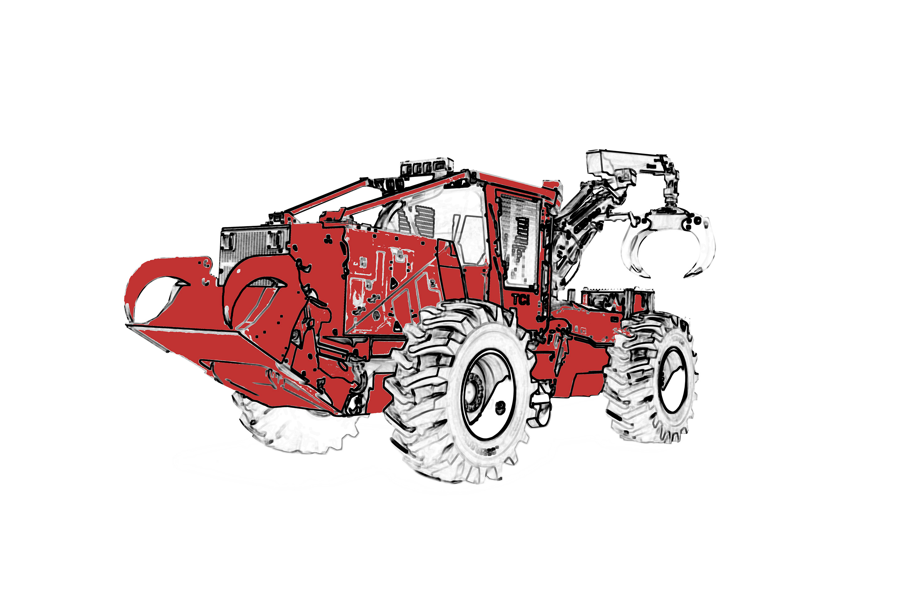Chassis Skidder TCi 610E Dual Winch | Cuoq Forest Diffusion