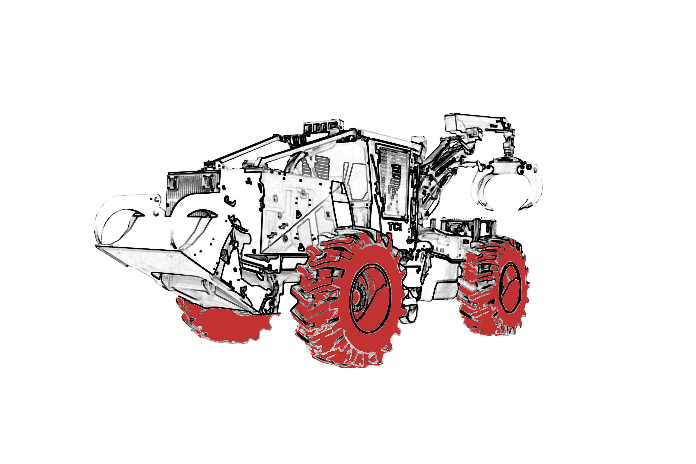 Groupe motopropulseur Skidder TCi 610E Dual Winch | Cuoq Forest Diffusion