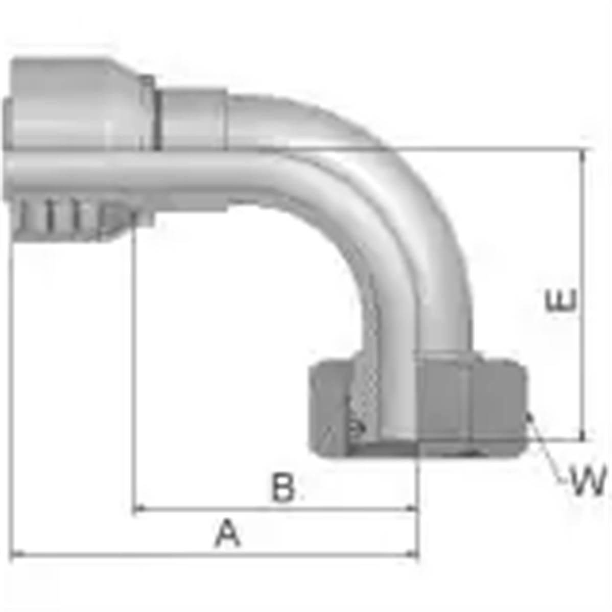 Embout à sertir PARKER L 6 - 90° - Série 48 1CF48-6-4