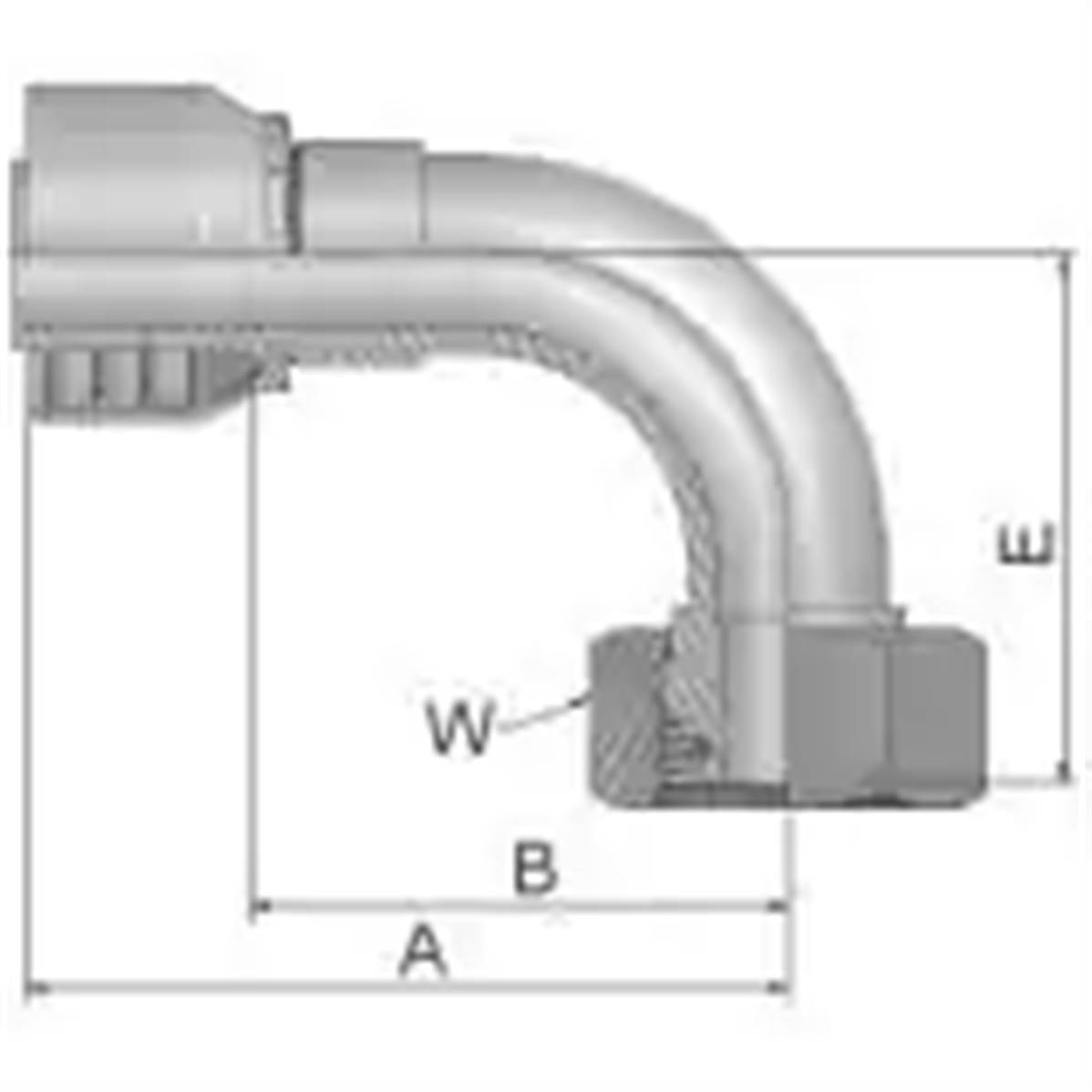 Embout à sertir PARKER S 25 - 90° - Série 48 11C48-25-12