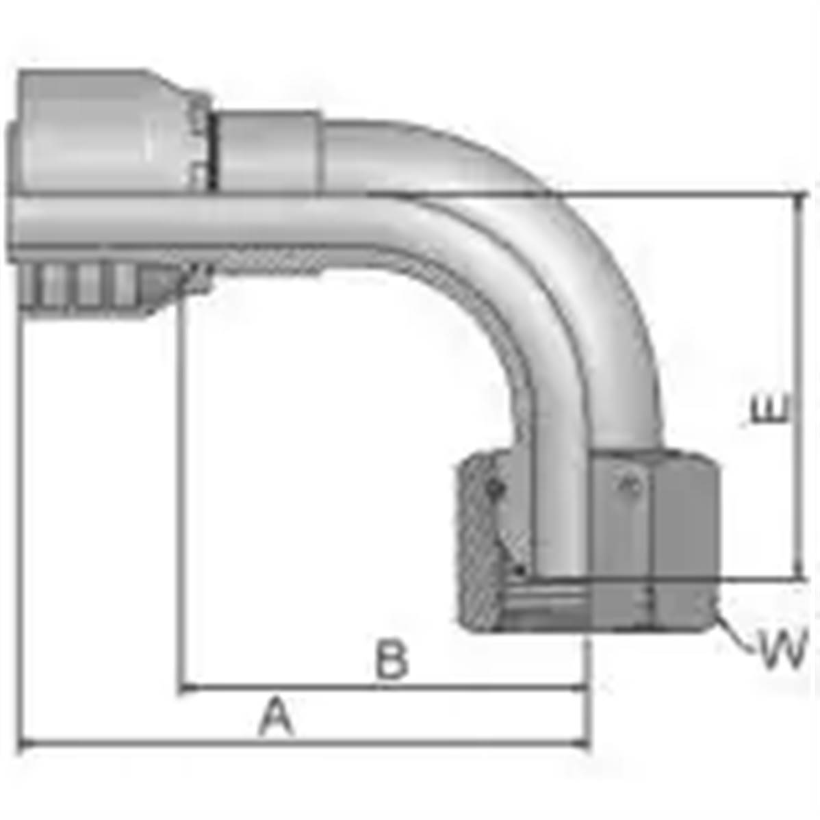 Embout à sertir PARKER BSP 1/2 - 90° - Série 48 1EC48-8-6