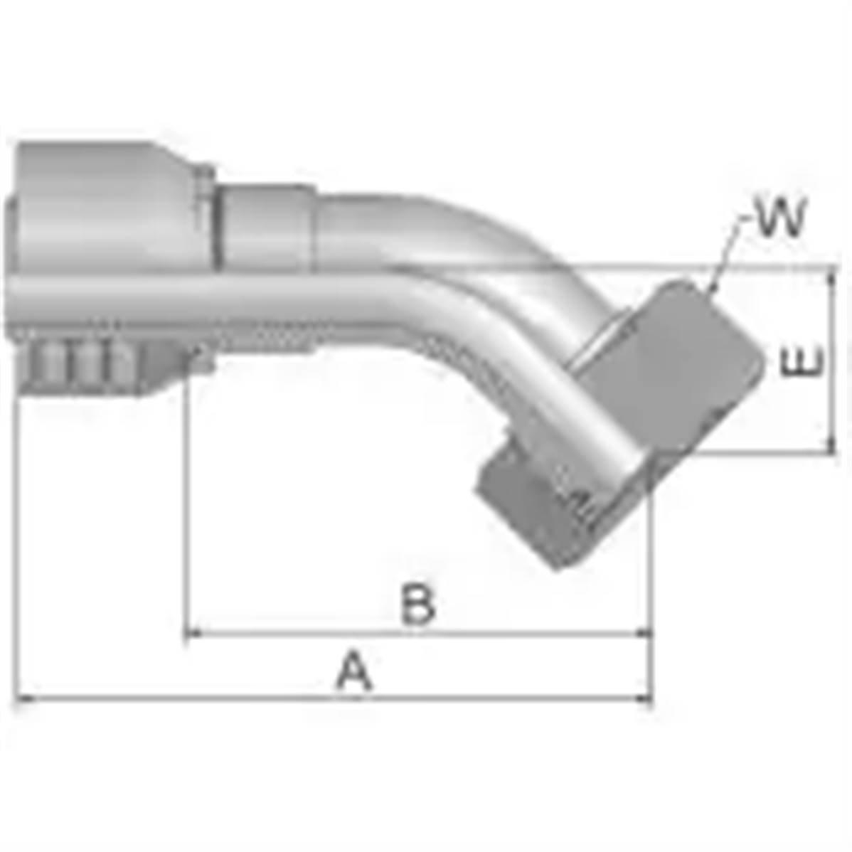 Embout à sertir PARKER L 12 - 45° - Série 48 1CE48-12-6