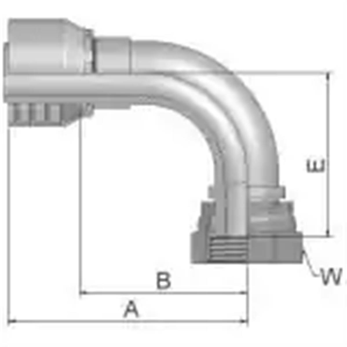 Embout à sertir PARKER BSP 1/8 - 90° - Série 48 1B248-2-4